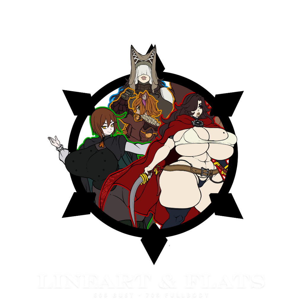 Lineart & Flat colors $50-Bust / $60-Fullbody